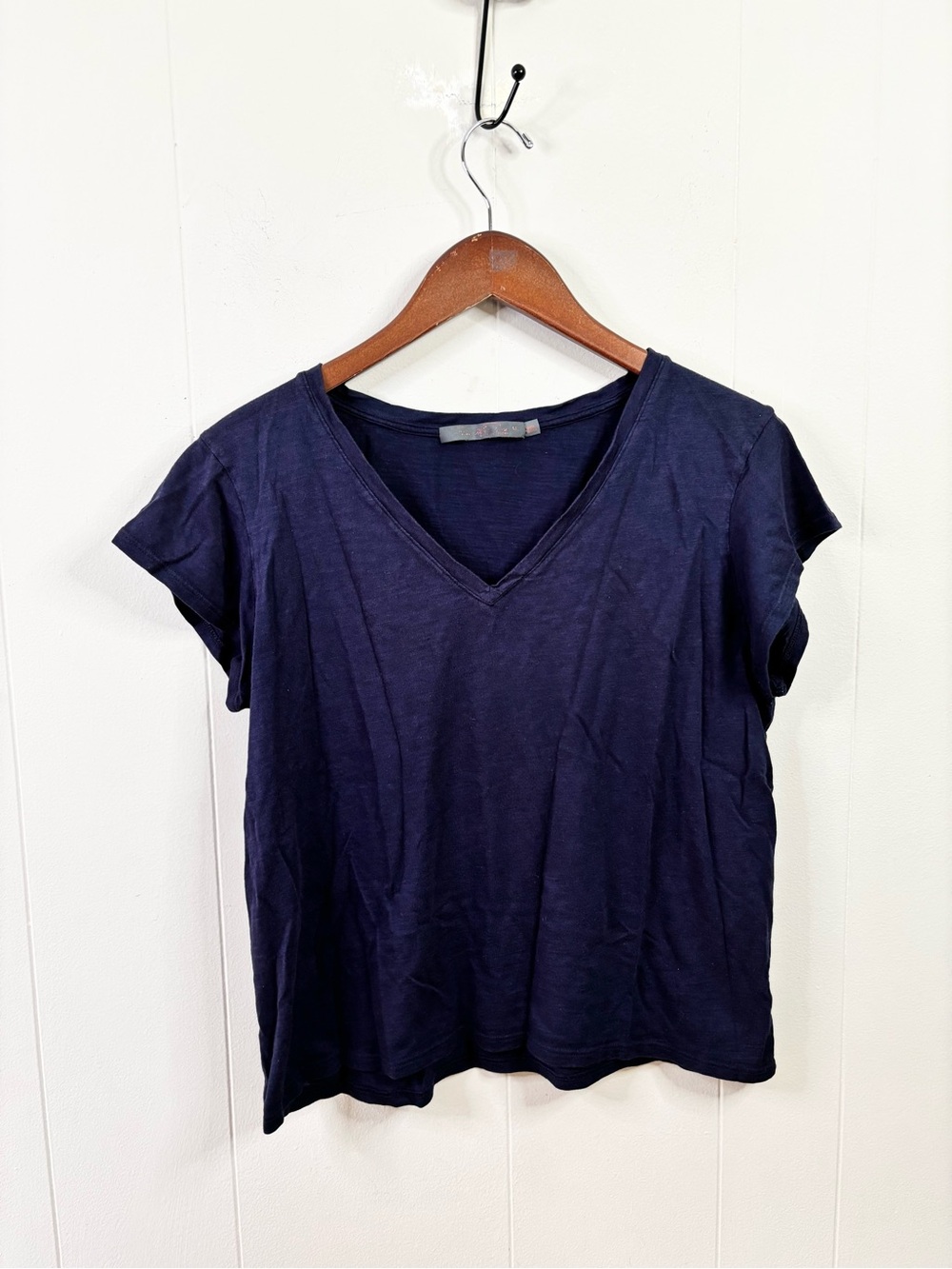 Feel The Piece blue v neck cotton modal t shirt size M